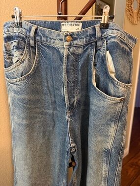 Free People We The Free Light Blue Relaxed Jeans